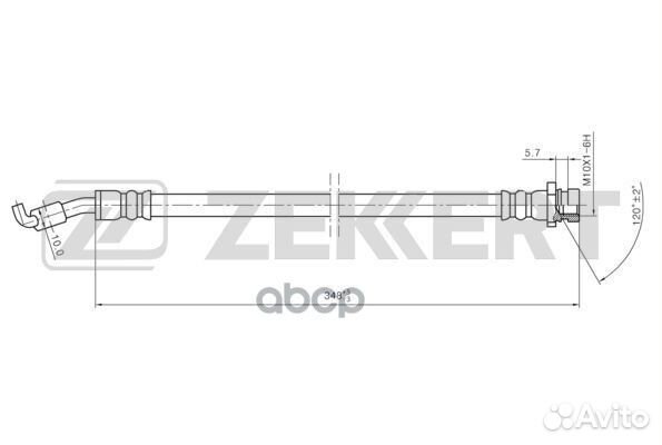 Шланг тормозной задний правый Hyundai ix35 10