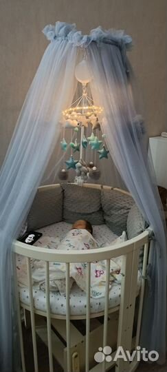 Бортики, мобиль из фетра, балдахин