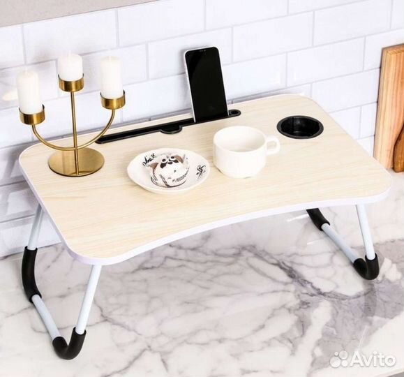 Столик поднос для завтрака с подставкой
