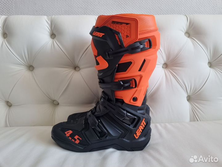 Kpocc-Эндypo Мотоботы Leatt 4.5 Чepнo Opaнжeвыe