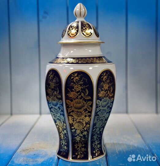 Ваза каминная с крышкой Lindner Kueps Bavaria, ГДР