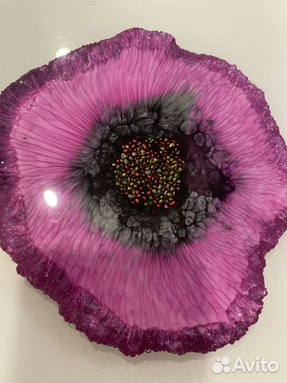 Тарелка, подстаканник из эпоксидной смолы