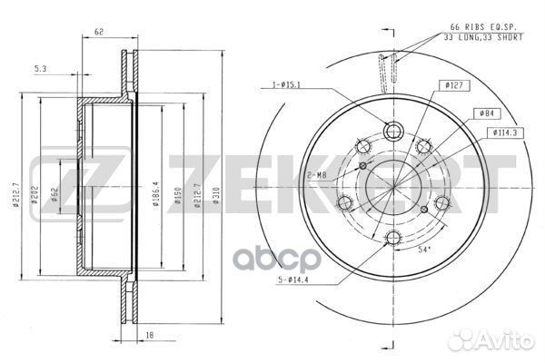 Диск торм. зад. Lexus GS300/350/430/450H (S191)