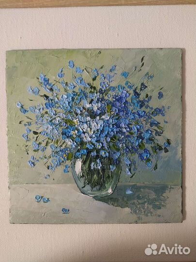 Картина миниатюра Незабудки