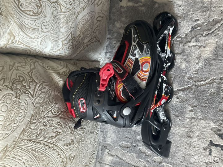 Ролики детские раздвижные + наколенники и шлем