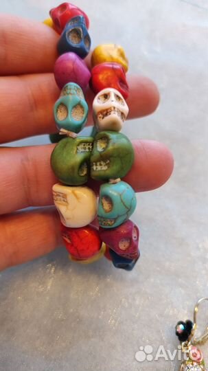 Серьги и браслеты череп