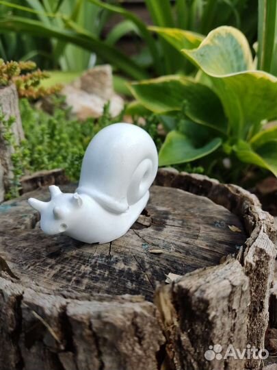 Фигурки из гипса (улитка, раковина, воробей)