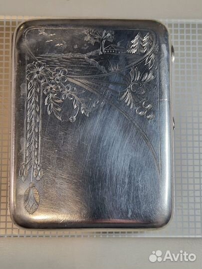 Портсигар серебряный