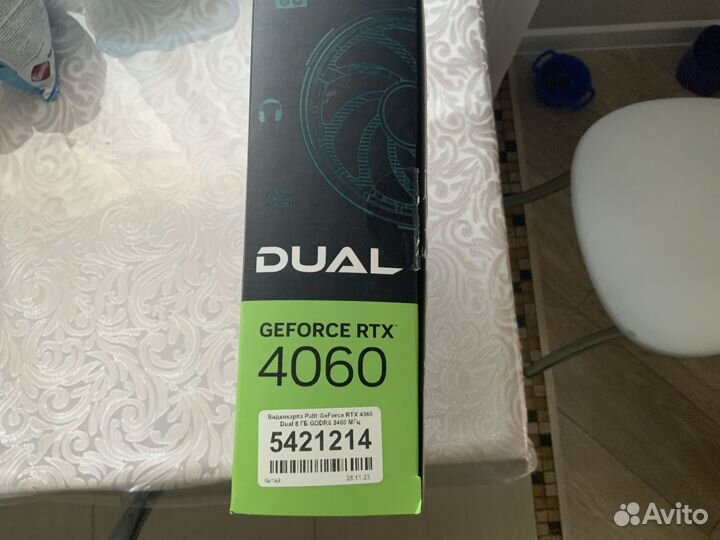 Видеокарта Palit GeForce RTX 4060 Dual