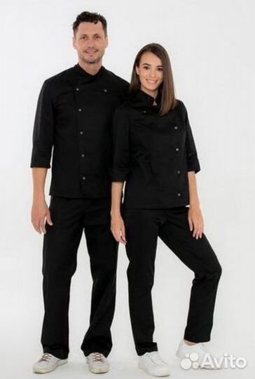 Белый китель поварской мужской