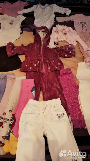 Вещи пакетом на девочку 68-80