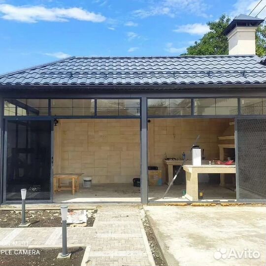 Остекление летней кухни