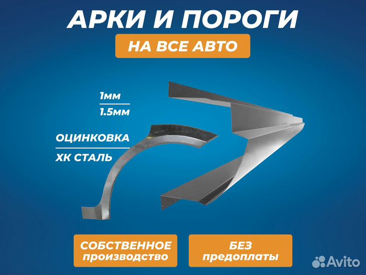 Пороги Nissan Almera Classic ремонтные кузовные