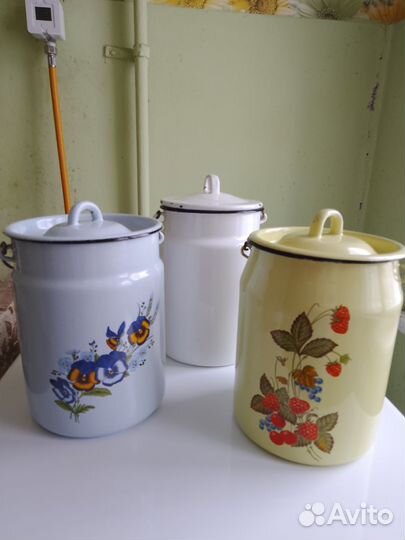 Бидон эмалированный СССР, чайник