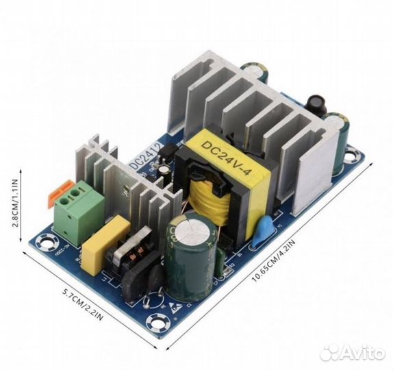 Импульсный AC - DC блок питания WX-DC2412, 24V 4A
