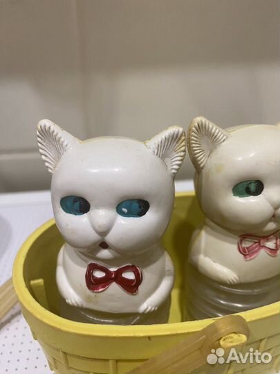 Игрушки СССР Котята в корзине СССР