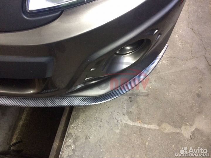 Губа на передний бампер (карбон)