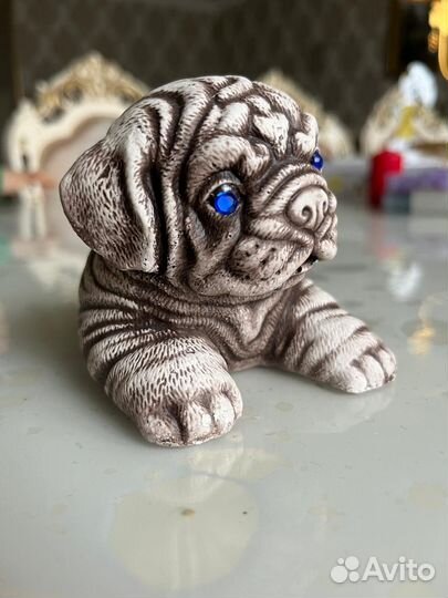 Собачка из гипса