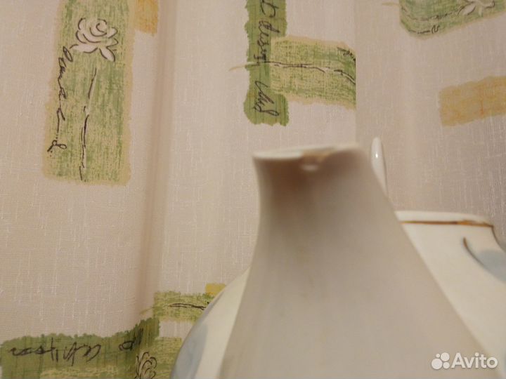 Фарфоровый большой доливной чайник 3 л СССР