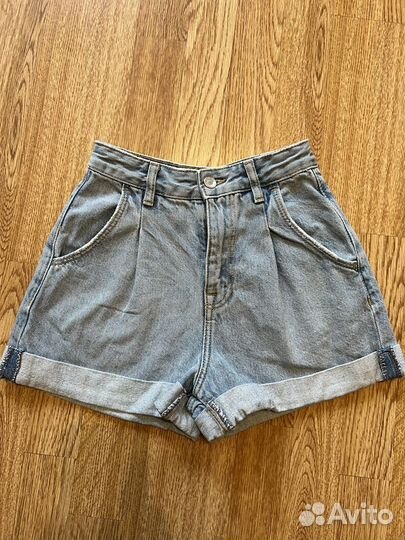 Женские джинсовые шорты Bershka mom, zara xs