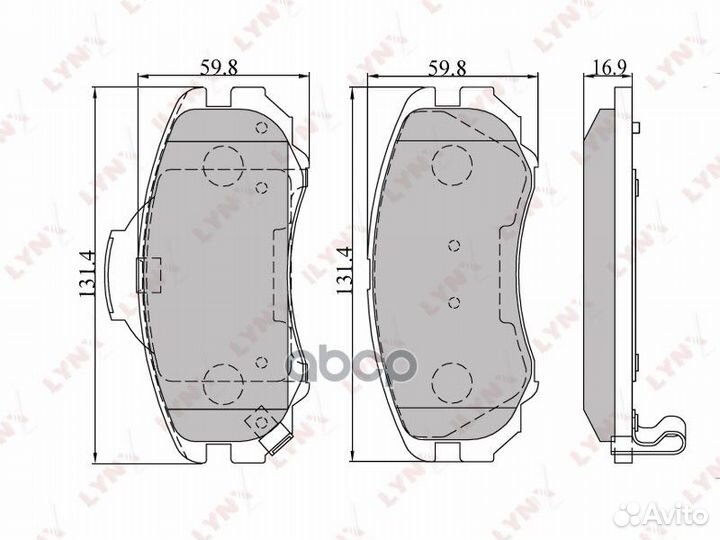 Колодки передние hyundai / KIA lynxauto BD-3602