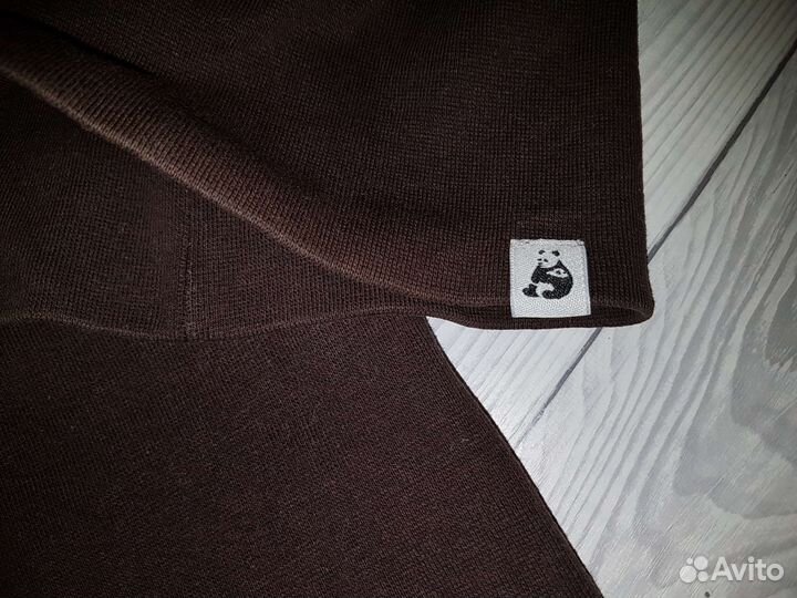 Шапочка и снуд коричневые 3-5 лет (48-52см)