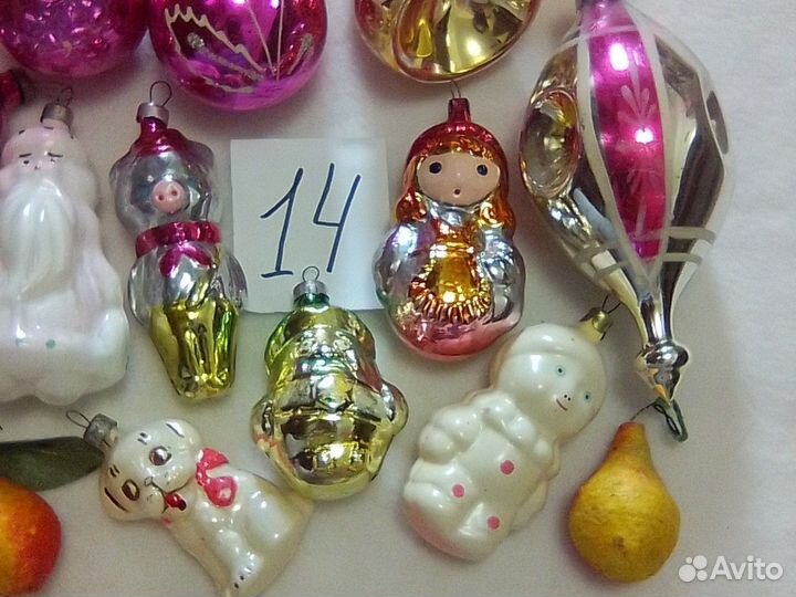 Ёлочные игрушки СССР стеклянные