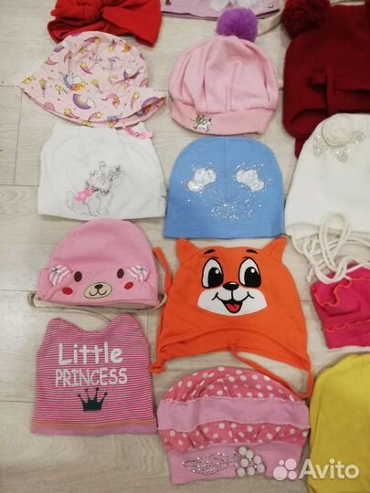 Шапка детская на девочку от 3 мес до 2 лет