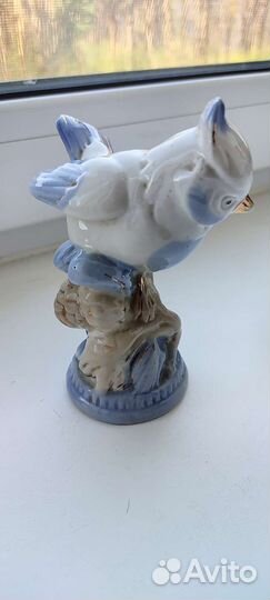Статуэтка синица. 1950-60 года. Фарфор