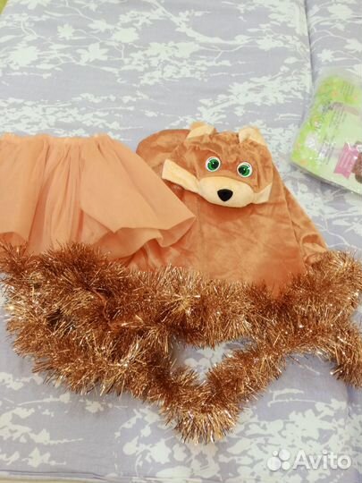 Новогодний костюм для девочки 110 белочка