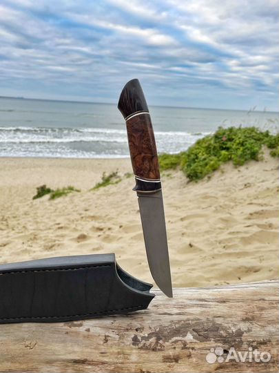 Нож ручной работы, элмакс, кап ореха