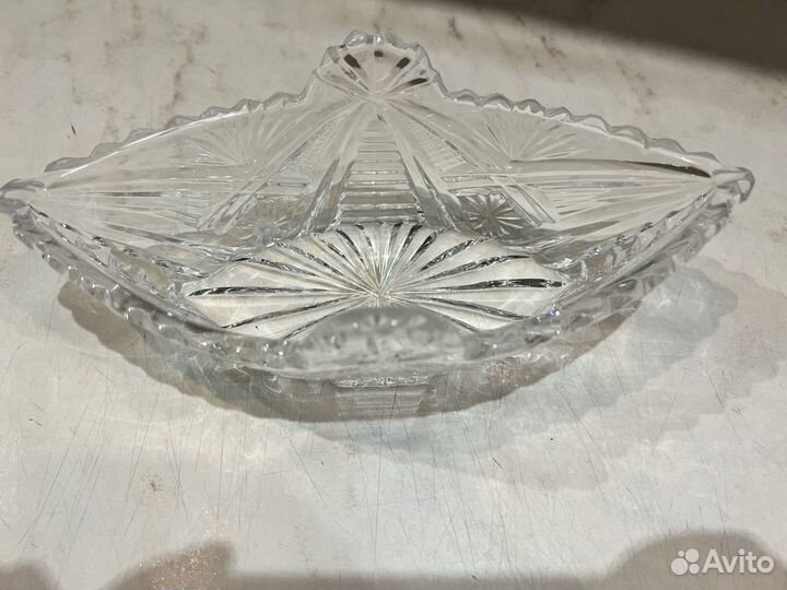 Ваза для фруктов, хрусталь