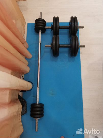 Штанга гриф блины бу