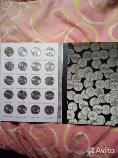 Набор 25 центов США штаты 56 штук