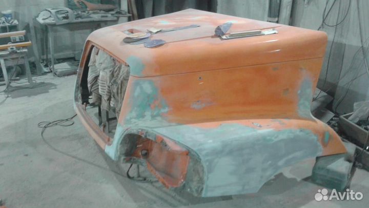 Ремонт капотов грузовых авто volvo, freightliner