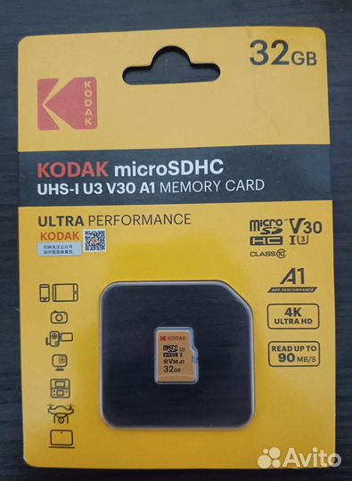 Карта памяти kodak Micro SD 32 гб