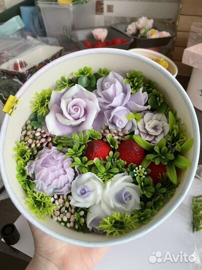 Вечный букет подарок из мыла ручной работы