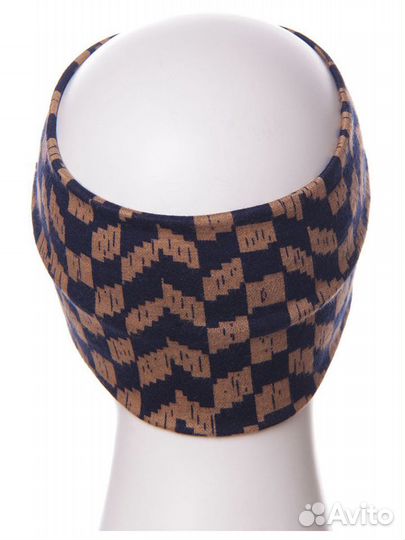 Повязка на Голову Утеплённая с Декором-Брошью Нов