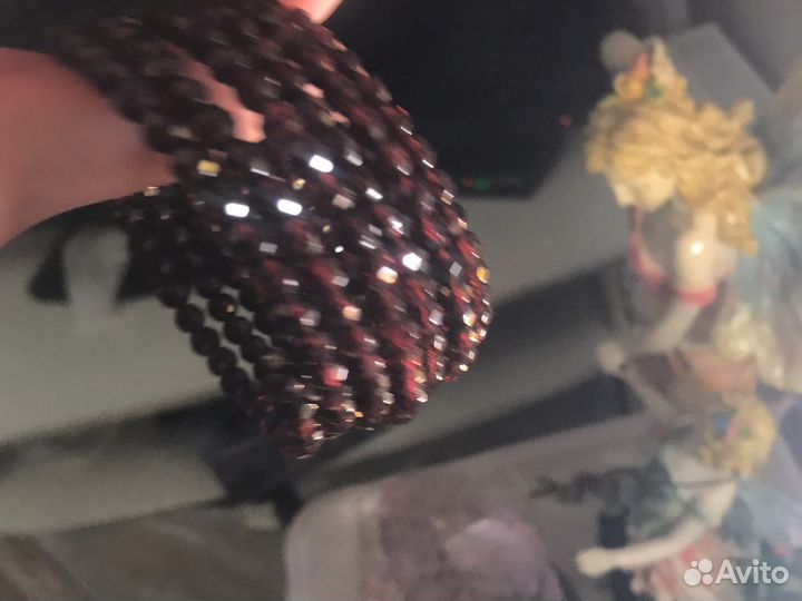 Браслет натуральнй гранат