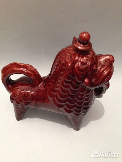 Керамика СССР Опошня Лембик Лев Собака Редкость