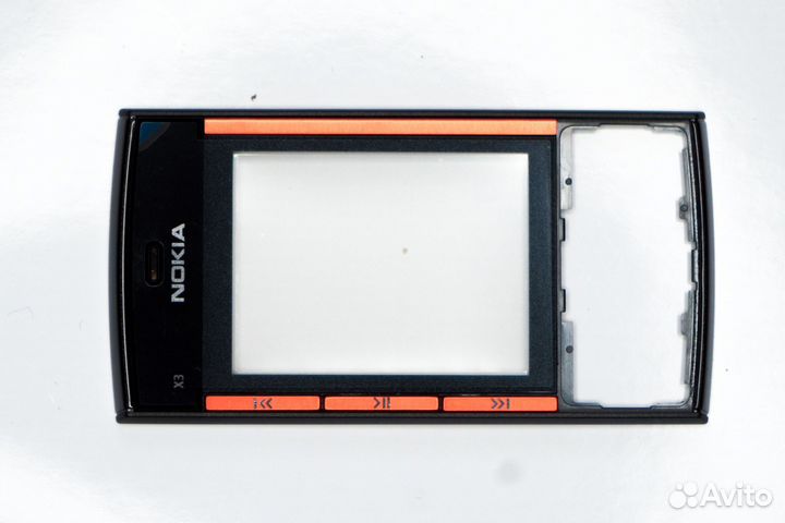 Передн панель с защит стекл Nokia x3-00 red new