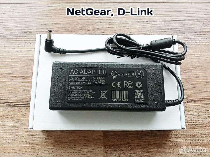 Блок питания 48V 1.25A - 2A для NetGear, D-Link