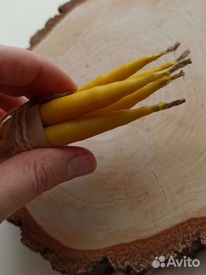 Свеча маканая из натурального пчелиного воска