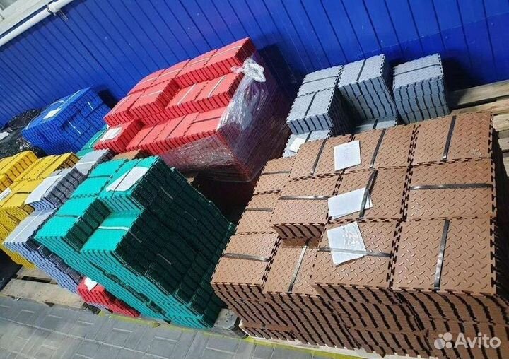 Модульная плитка пвх в фитнес зал