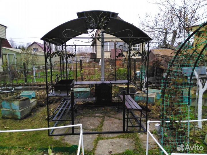 Беседка мангал для дачи