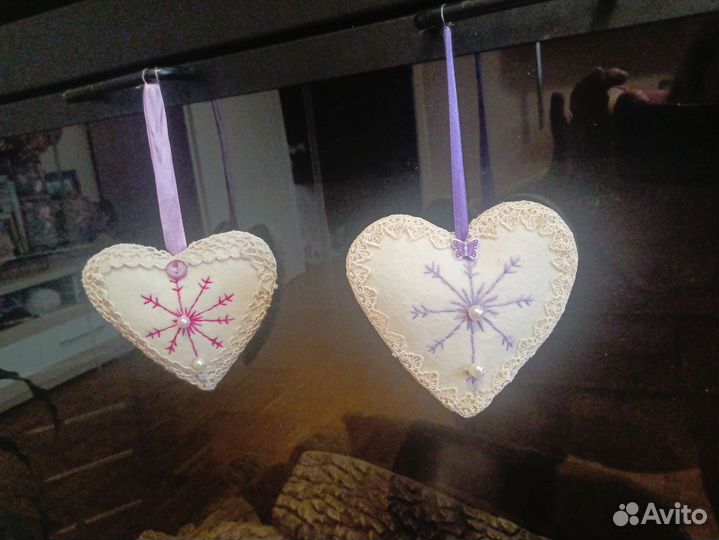 Сердечки ручной работы