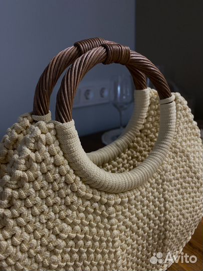 Вязаная сумка ручной работы