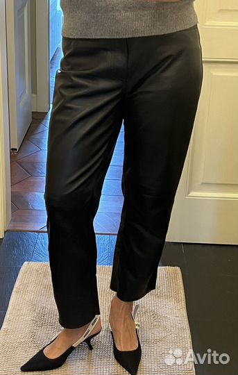 Кожаные брюки hm premium