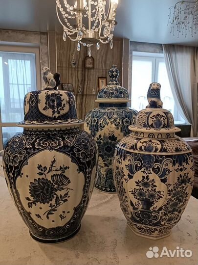 Антикварные тюльпановые вазы