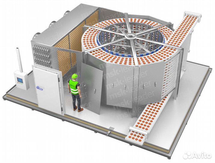 Спиральная шоковая заморозка от 300 кг/ч